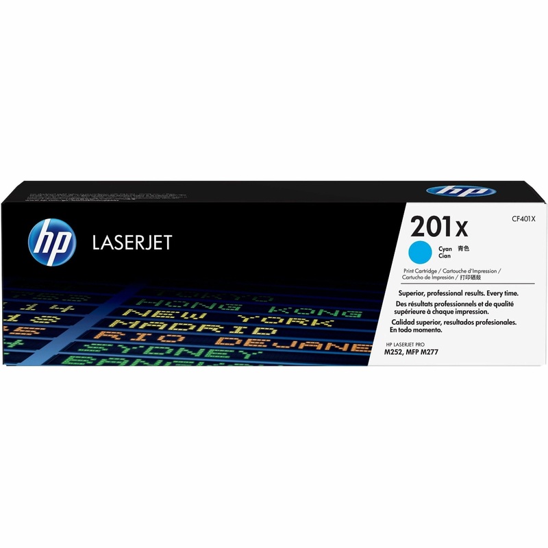 HP 201X (CF401X) Original High Yield Laser Toner Cartridge – Single Pack – Cyan – 1 Each – 2300 Pages
