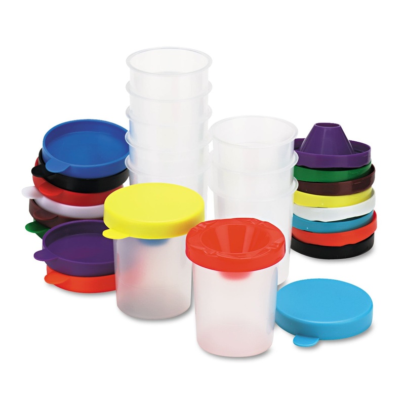 No-Spill Paint Cups, 10/set