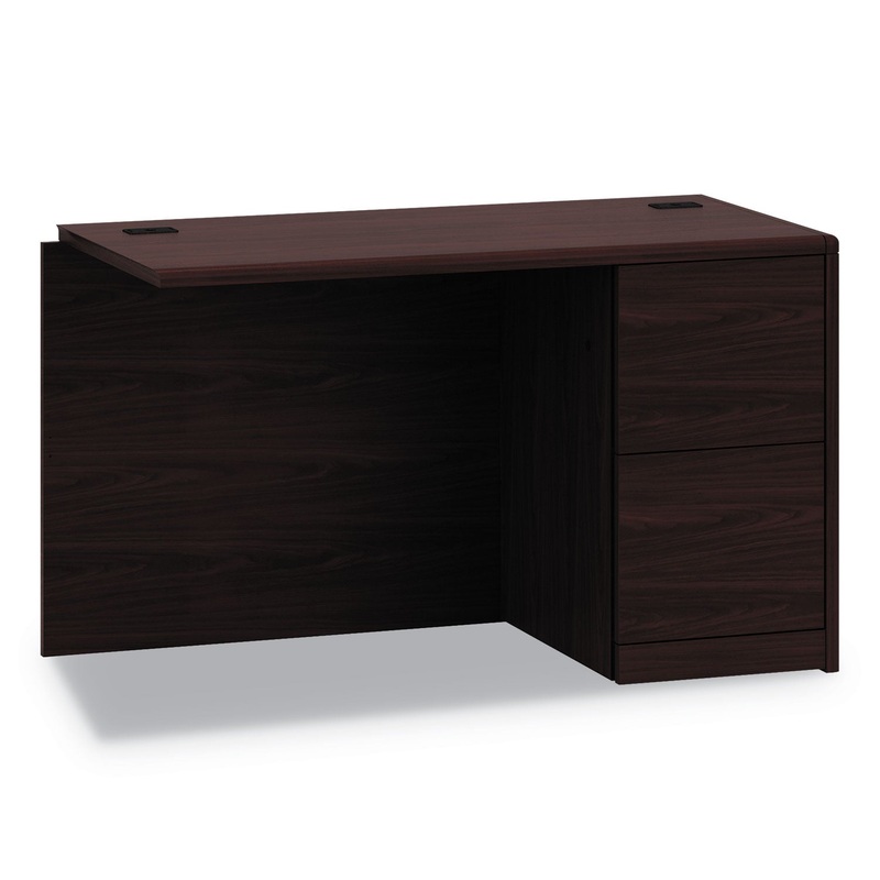 10700 SERIES FULL RIGHT PEDESTAL RETURN, 48W X 24D X 29 1/2H, MAHOGANY
