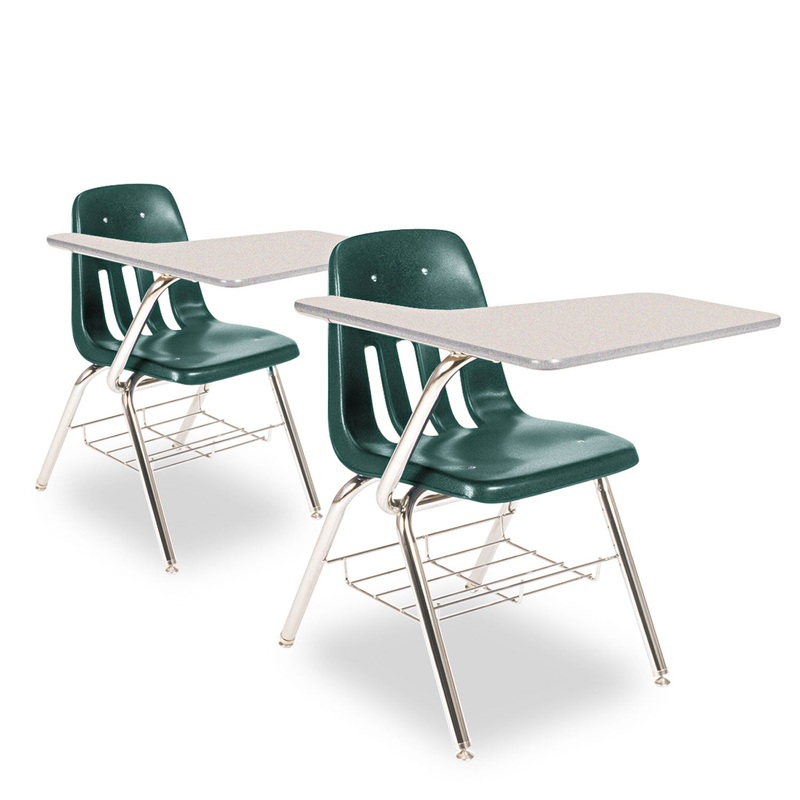9700 SERIES CHAIR DESK, 18.75W X 31D X 30.5H, GRAY NEBULA/FOREST GREEN, 2/CARTON