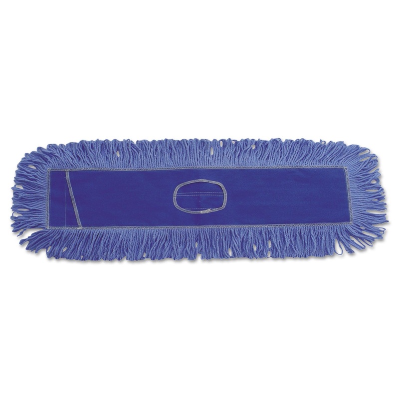 Dust Mop Head, Cotton/synthetic Blend, 36 X 5, Looped-End, Blue