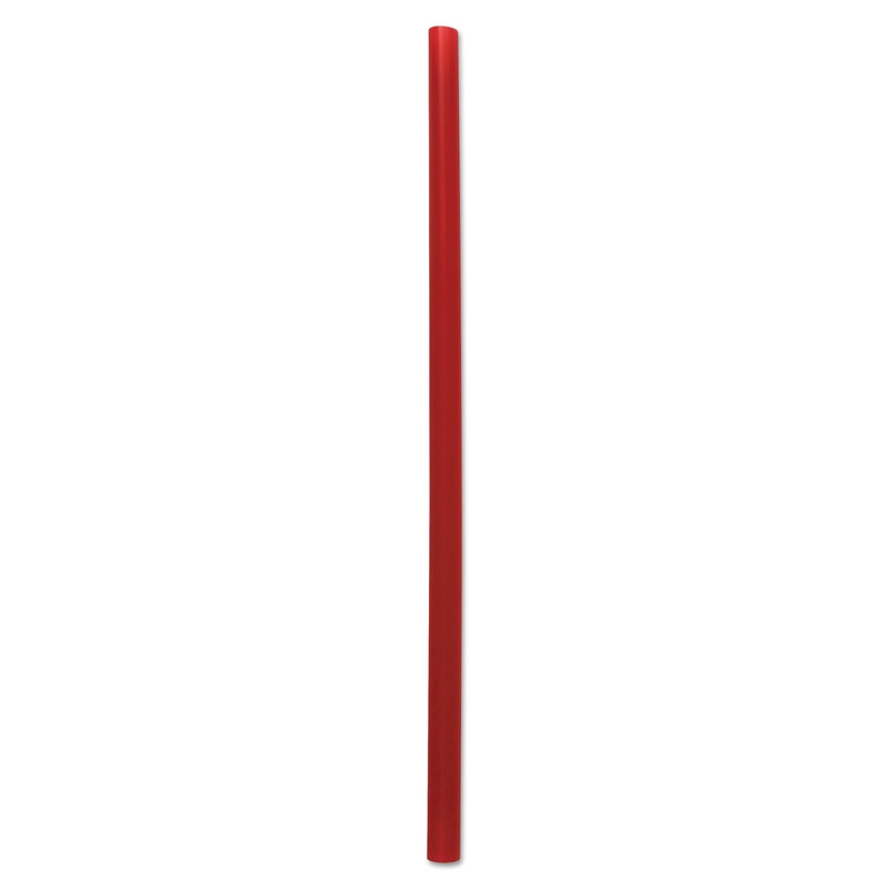 GIANT STRAWS, 7 3/4″, RED, 1500/CARTON