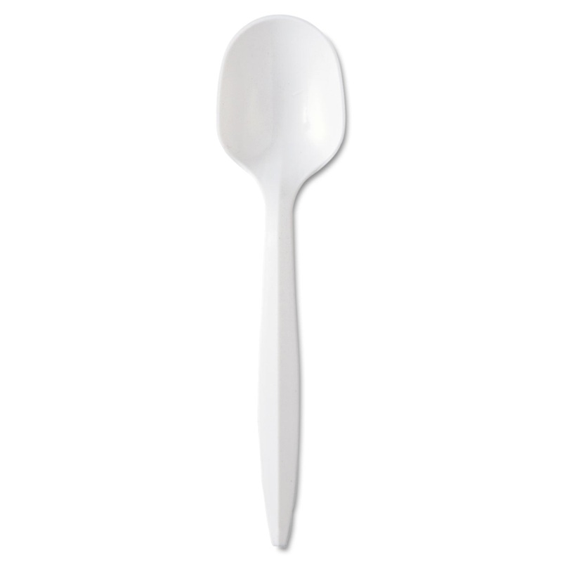 Medium-Weight Cutlery, Soup Spoon, White, 1000/carton