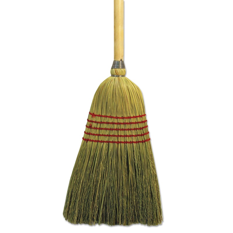 Parlor Broom, Yucca/corn Fiber Bristles, 55.5″, Wood Handle, Natural