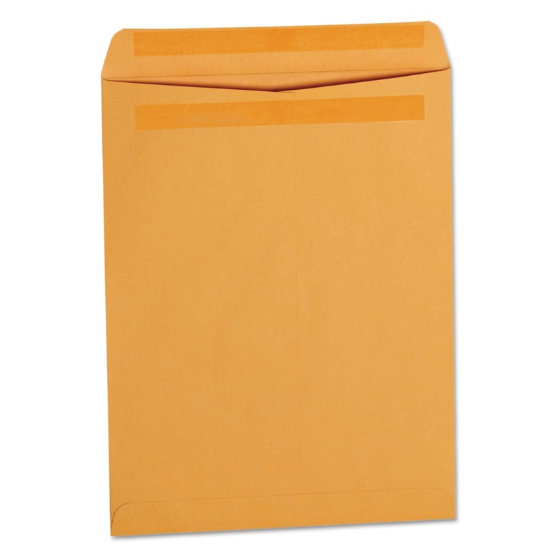 SELF-STICK OPEN-END CATALOG ENVELOPE, #13 1/2, SQUARE FLAP, SELF-ADHESIVE CLOSURE, 10 X 13, BROWN KRAFT, 250/BOX
