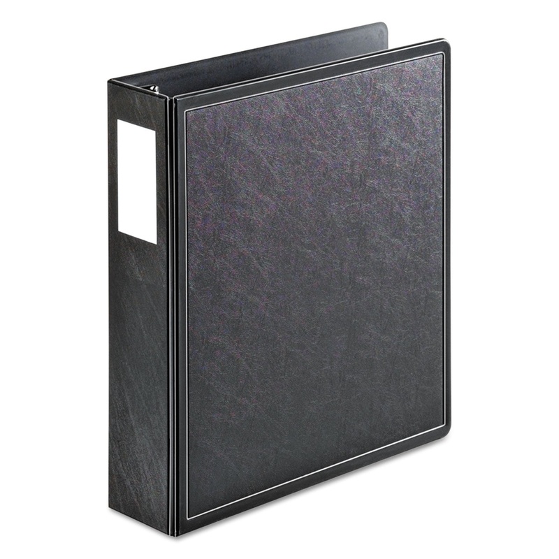 SUPERLIFE EASY OPEN LOCKING SLANT-D RING BINDER, 3 RINGS, 2″ CAPACITY, 11 X 8.5, BLACK