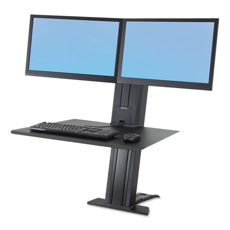 Workfit-S Sit-Stand Workstation, 24″ Screen Size, Black