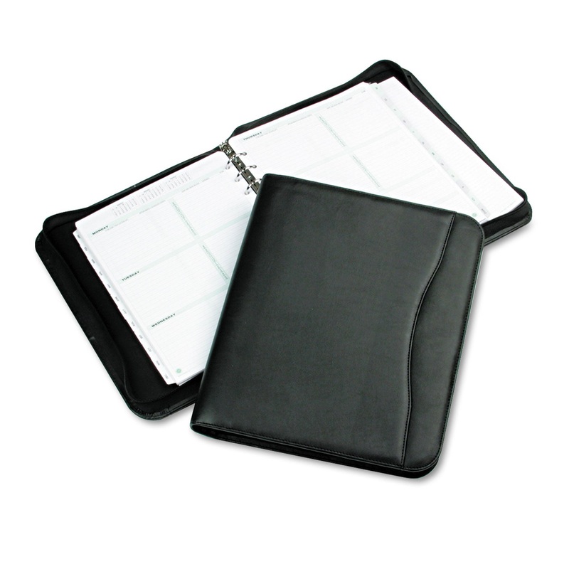 AVALON SIMULATED LEATHER STARTER SET, 11 X 8 1/2, BLACK