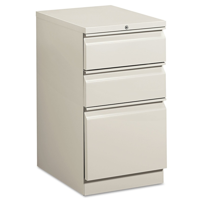 EFFICIENCIES MOBILE BOX/BOX/FILE PEDESTAL, 15W X 19.88D X 28H, LIGHT GRAY