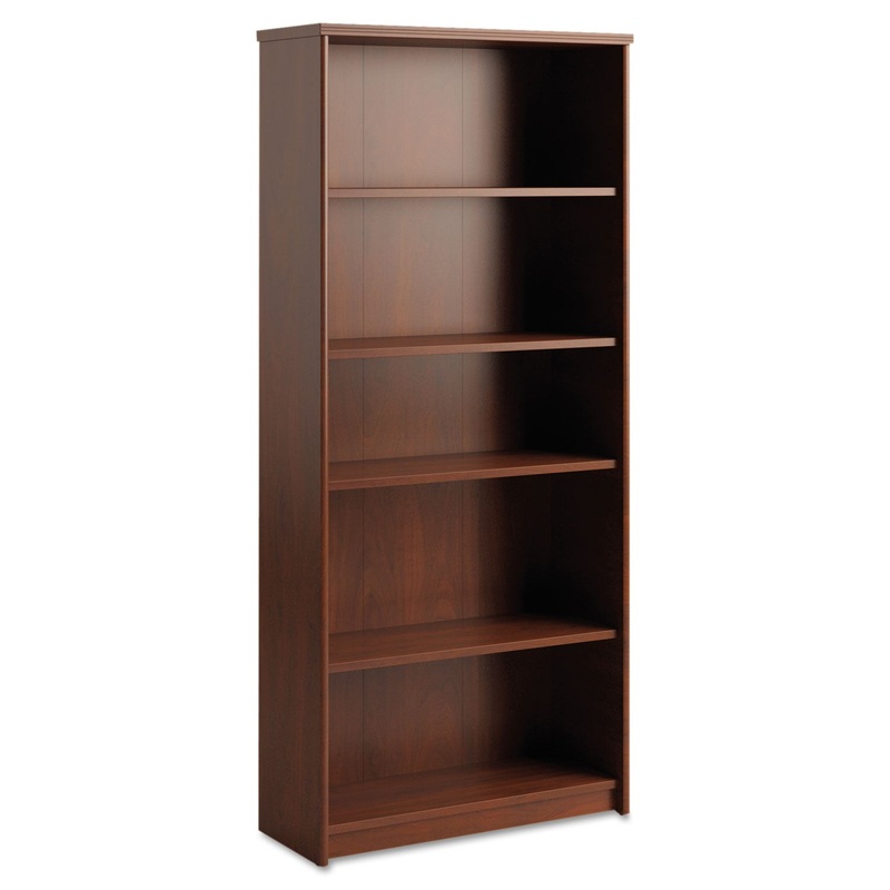 Envoy Series Five-Shelf Bookcase, 29 7/8w X 11 3/4d X 66 3/8h, Hansen Cherry
