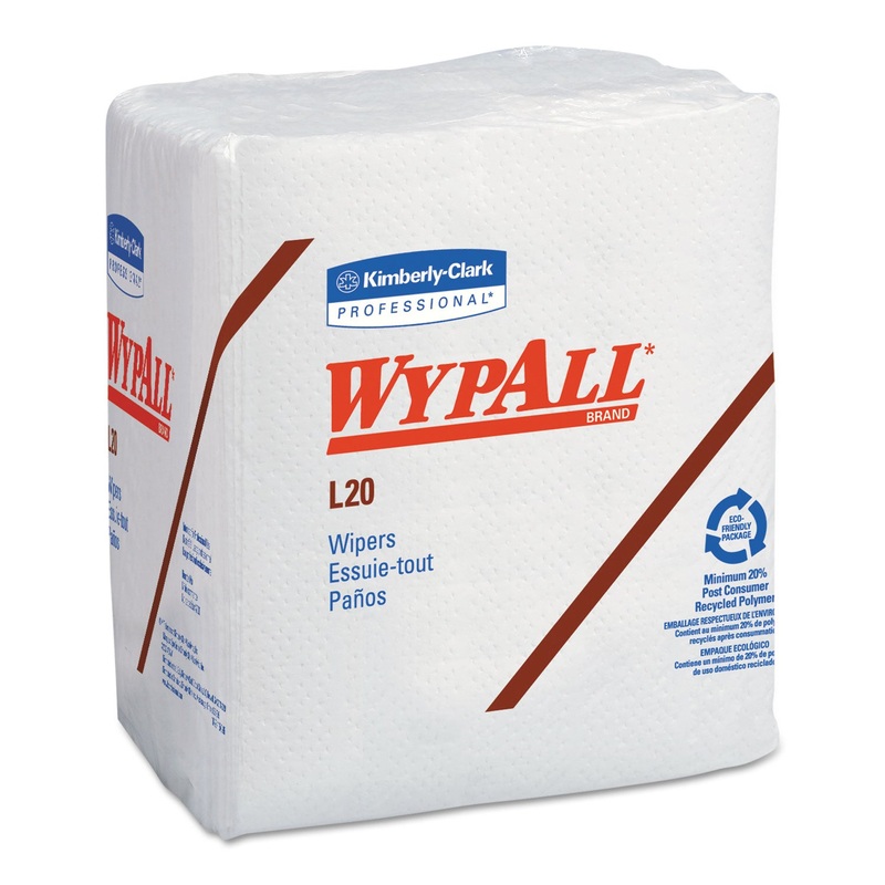 L20 Towels, 1/4 Fold, 4-Ply, 12 1/5 X 13, White, 68/pack, 12/carton