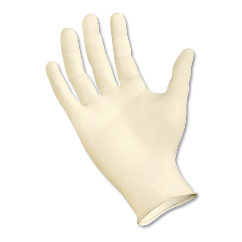 Powder-Free Synthetic Examination Vinyl Gloves, Medium, Cream, 5 Mil, 100/box
