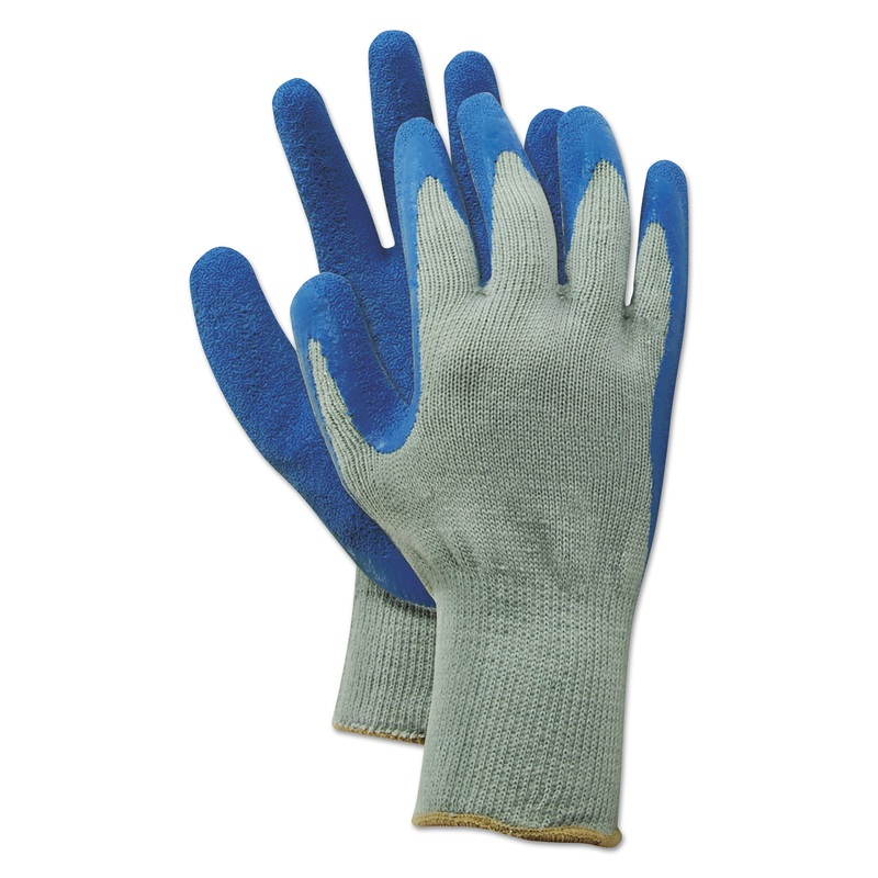 Rubber Palm Gloves, Gray/blue, X-Large, 1 Dozen