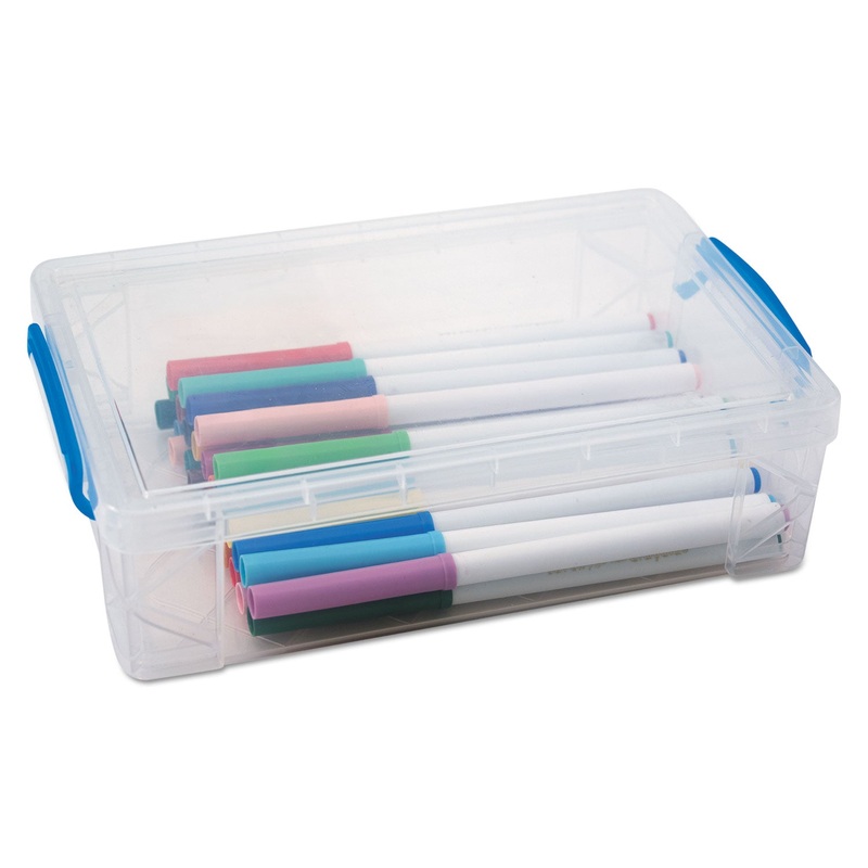 Super Stacker Large Pencil Box, 9 X 5 1/2 X 2 5/8, Clear