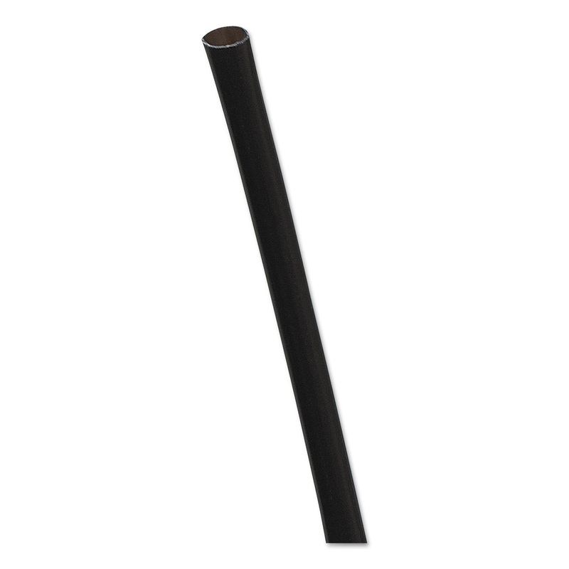 UNWRAPPED STRAW, 5.75″, BLACK, 20000/CARTON