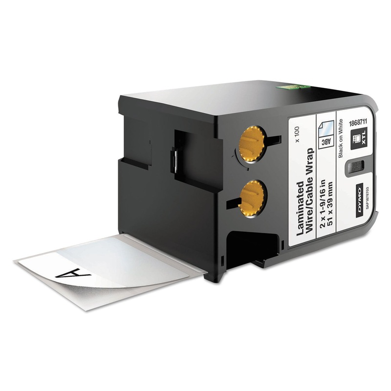 XTL PRE-SIZED LABELS, 2″ X 1.57″, WHITE/BLACK PRINT, 100/CARTRIDGE