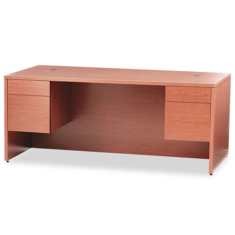 10500 SERIES 3/4 HEIGHT DOUBLE PEDESTAL DESK, 72W X 36D X 29.5H, BOURBON CHERRY