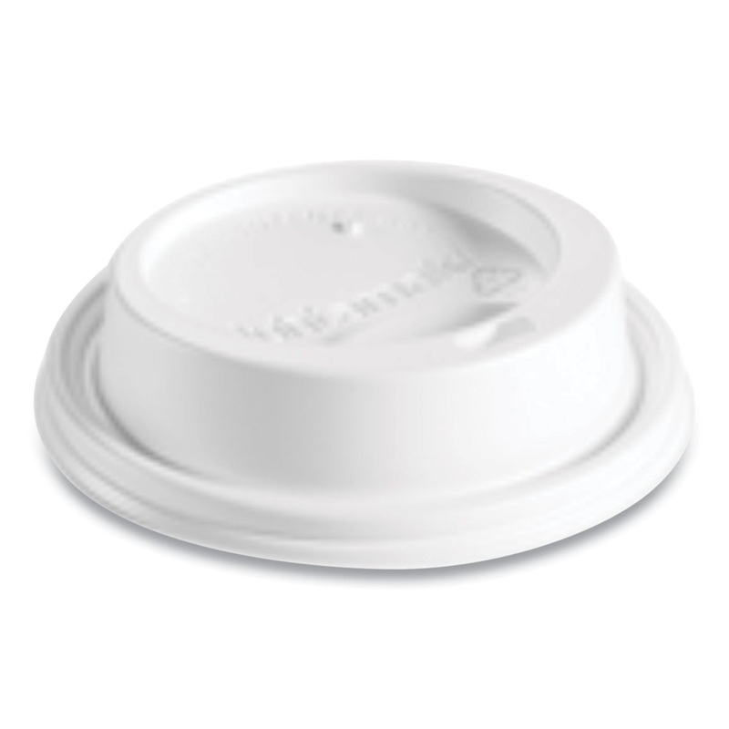 HOT CUP LIDS, FITS 8 OZ HOT CUPS, DOME SIPPER, WHITE, 1,000/CARTON