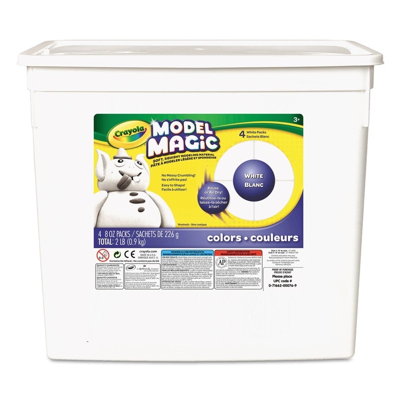 Model Magic Modeling Compound, 8 Oz Each Packet, White, 2 Lbs.