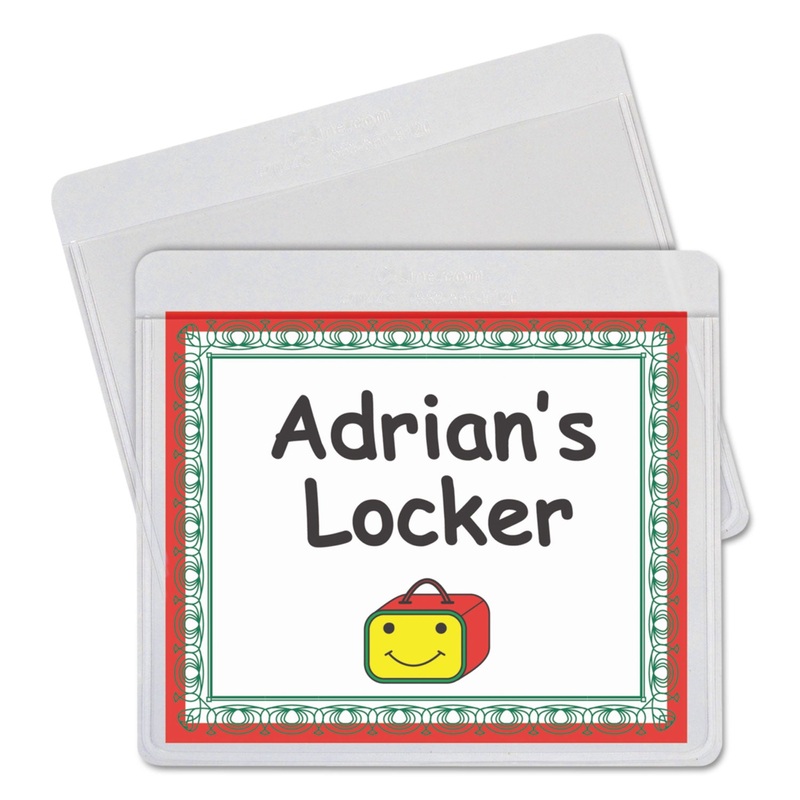 Self-Adhesive Labeling Pockets, Top Load, 3 3/4 X 3, Clear, 25/pack