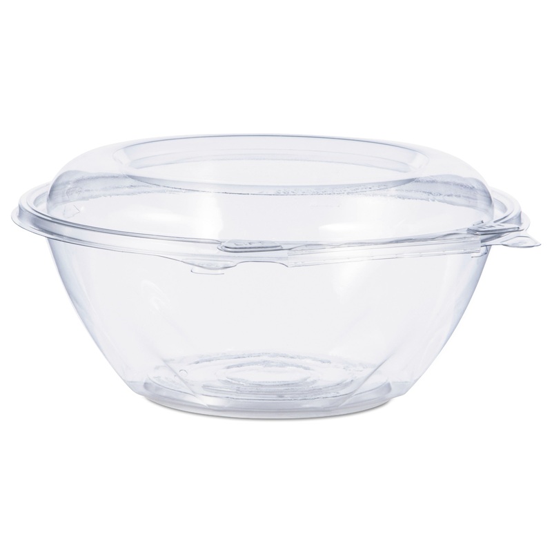 TAMPER-RESISTANT, TAMPER-EVIDENT BOWLS WITH DOME LID, 24 OZ, CLEAR, 150/CARTON