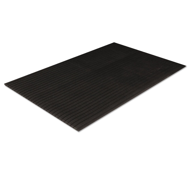 Tuff-Spun Foot Lover Anti-Fatigue Rib Mat, Pvc, 36 X 144, Black