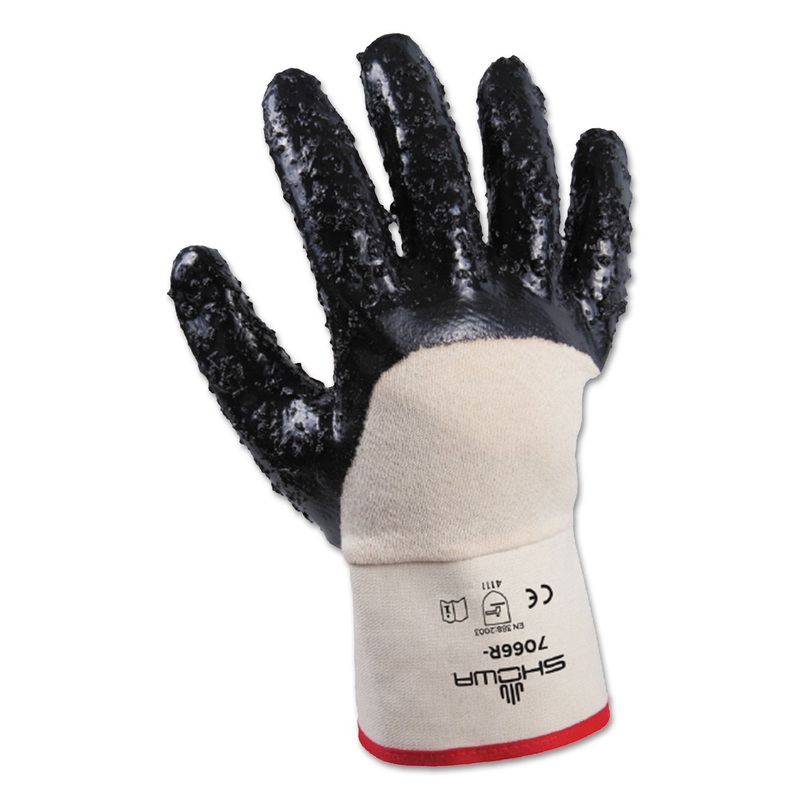 7066 Series Gloves, White/navy, Size 10/x-Large, 1 Dozen