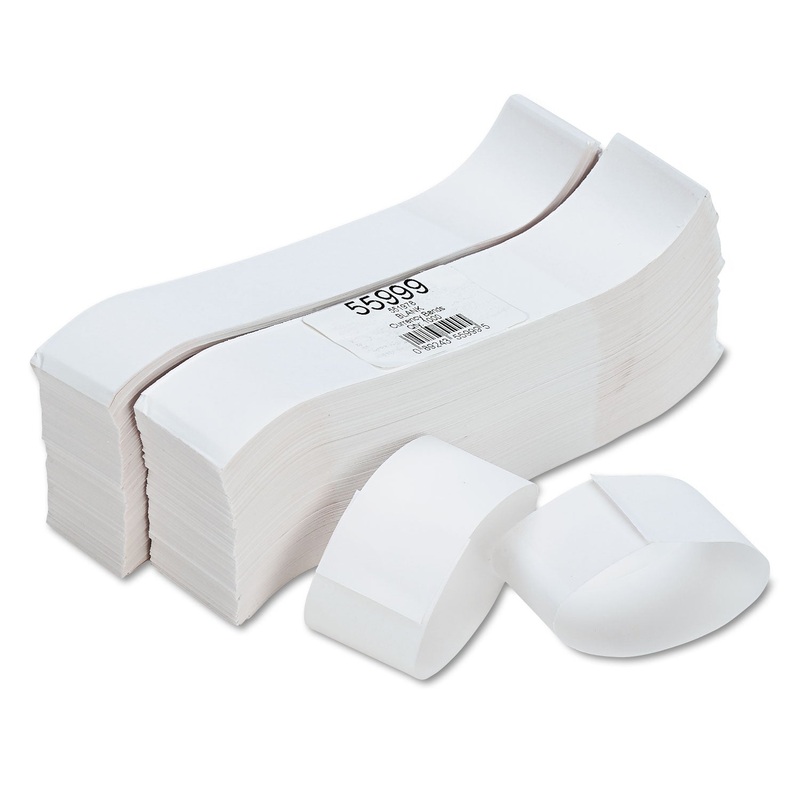 Blank Kraft Currency Straps, Self-Adhesive, 1000/pack