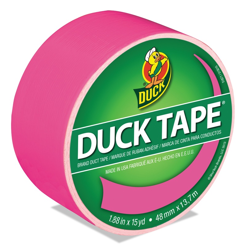 COLORED DUCT TAPE, 3″ CORE, 1.88″ X 15 YDS, NEON PINK