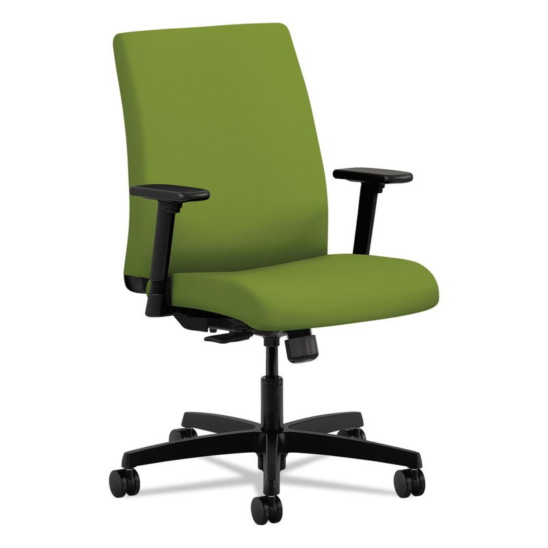 IGNITION SERIES FABRIC LOW-BACK TASK CHAIR, SUPPORTS UP TO 300 LBS., PEAR SEAT/PEAR BACK, BLACK BASE