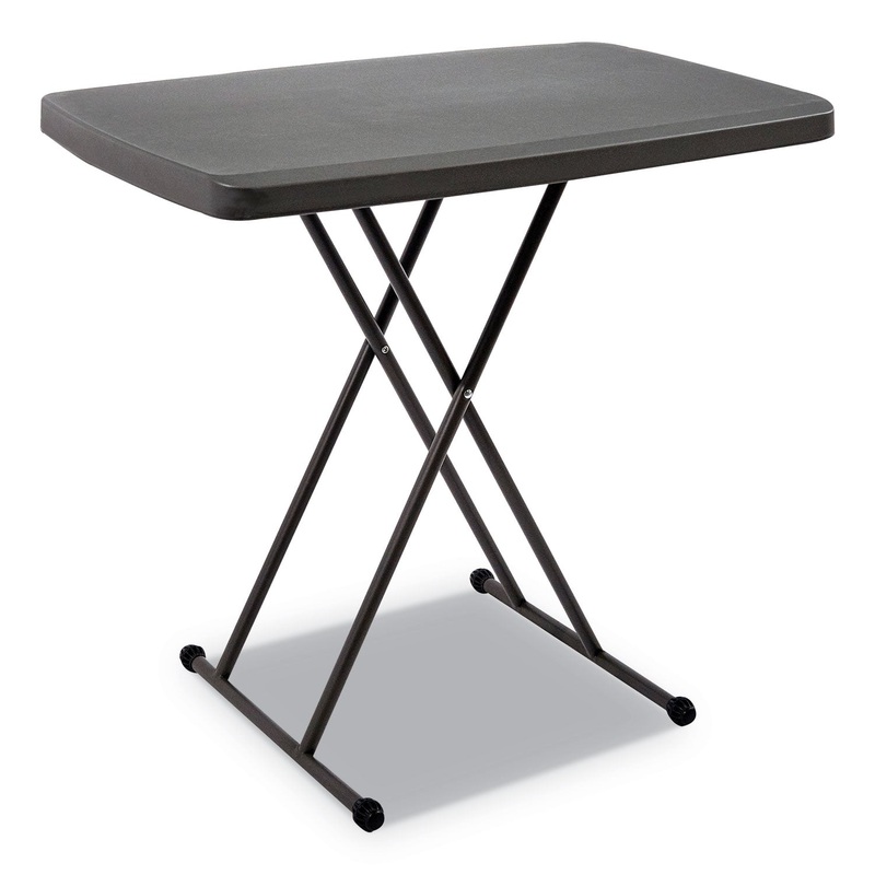 Indestructables Too 1200 Series Resin Personal Folding Table, 30 X 20, Charcoal