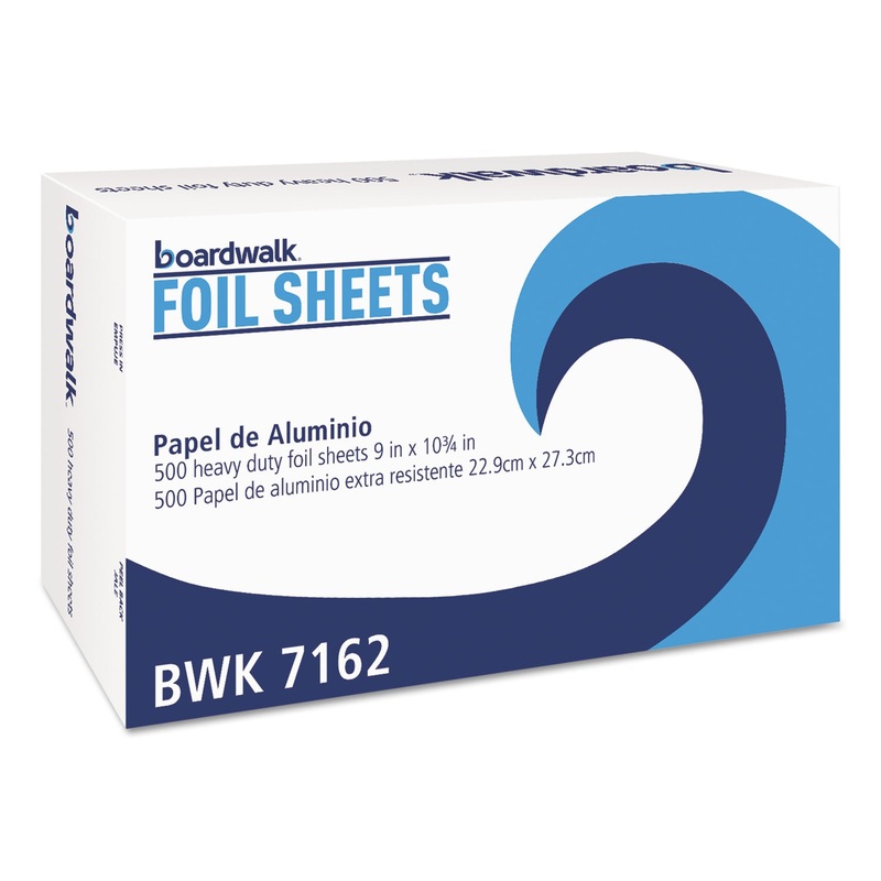 STANDARD ALUMINUM FOIL POP-UP SHEETS, 9″ X 10 3/4″, 500/BOX, 6 BOXES/CARTON