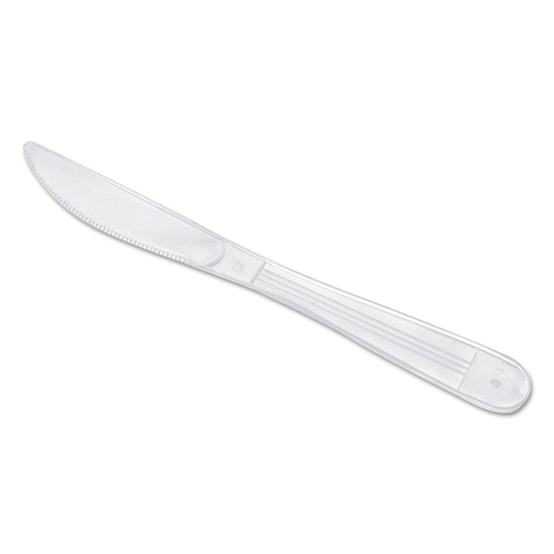 Wrapped Cutlery, 7 1/2″ Knife, Heavyweight, White, 1000/carton