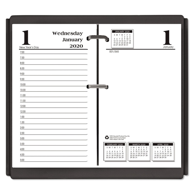 ECONOMY DAILY DESK CALENDAR REFILL, 3 1/2 X 6, 2020