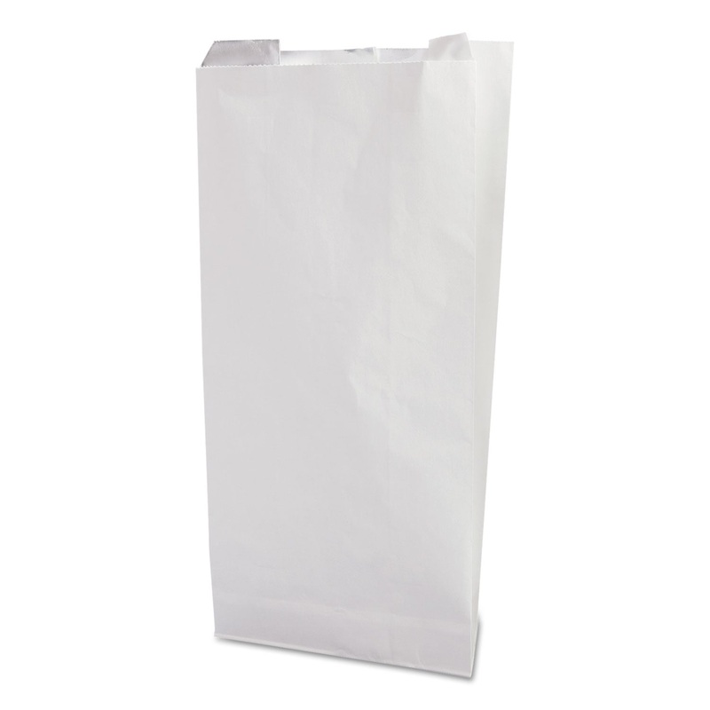 GREASE-RESISTANT SINGLE-SERVE BAGS, 6″ X 6.5″, WHITE, 2,000/CARTON