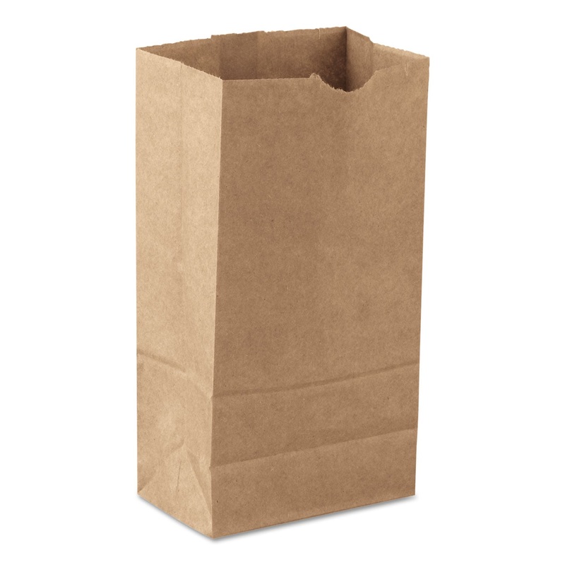 GROCERY PAPER BAGS, 50 LBS CAPACITY, #2, 4.31″W X 2.44″D X 7.88″H, KRAFT, 3,000 BAGS