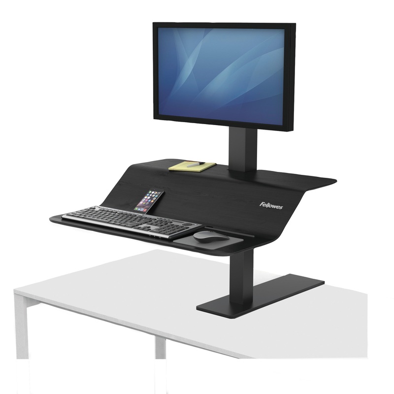 LOTUS VE SIT-STAND WORKSTATION, 29W X 28.5D X 42.5H, BLACK