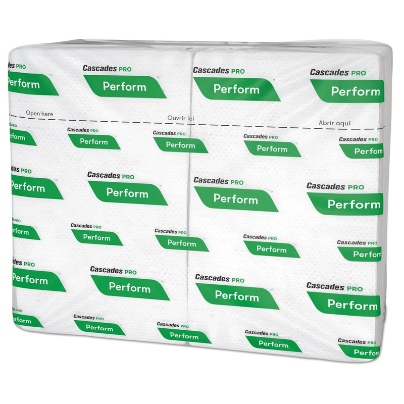 Perform Interfold Napkins, 1-Ply, 6 1/2 X 4 1/4, White, 376/pk, 6016/carton