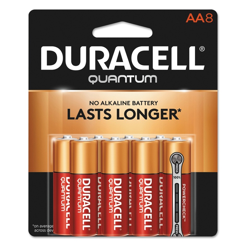 QUANTUM ALKALINE AA BATTERIES, 8/PACK