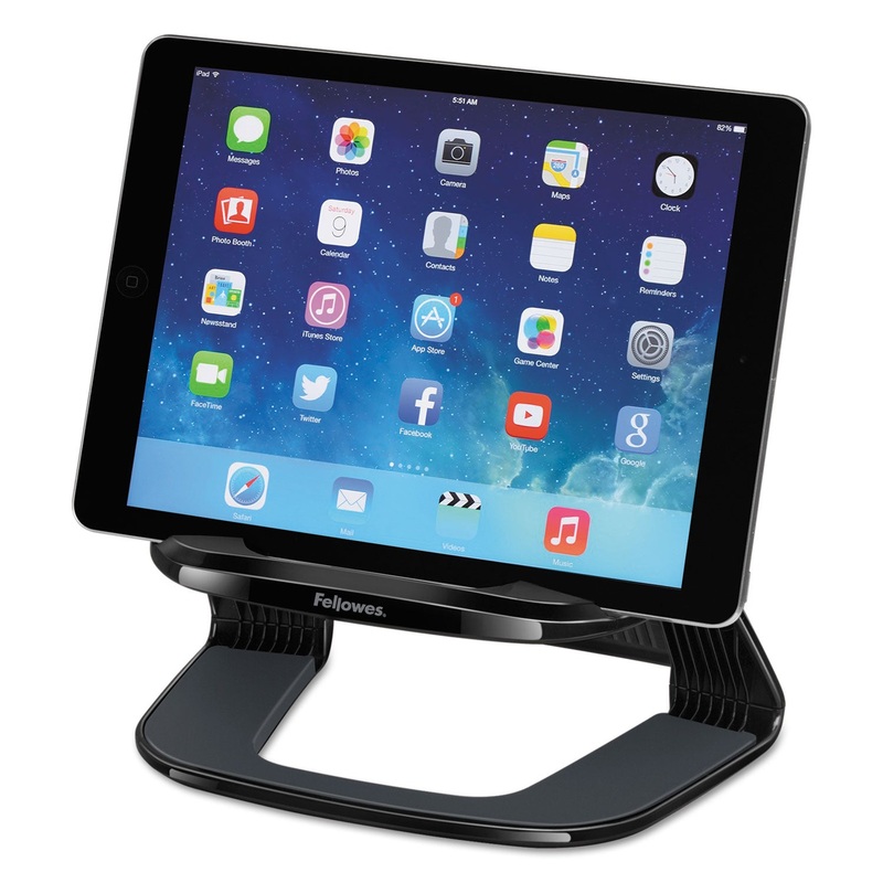 Tablet Riser, 8 3/8 X 5 3/8 X 4 5/8, Black/gray