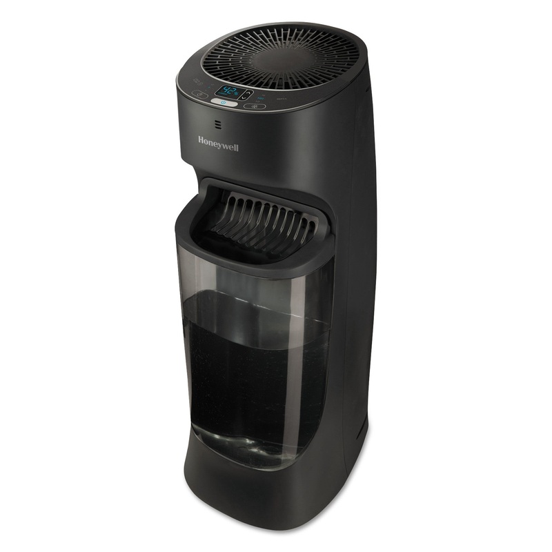 TOP FILL TOWER COOL MIST HUMIDIFIER, 1.7 GAL, 9.8W X 8.7D X 24.7H, BLACK