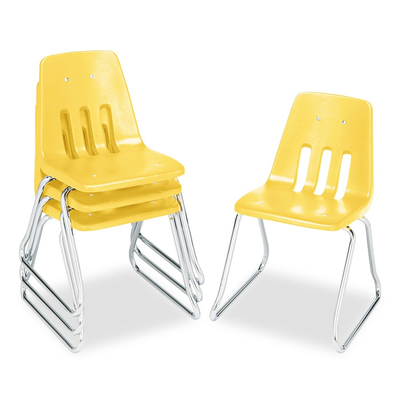 9600 CLASSIC SERIES CLASSROOM CHAIRS, 16″ SEAT HEIGHT, SQUASH SEAT/SQUASH BACK, CHROME BASE, 4/CARTON