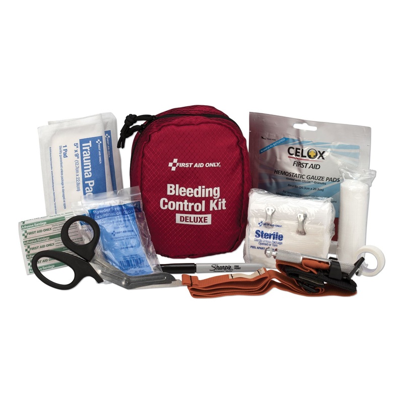 BLEEDING CONTROL KIT, 5″ X 3.5″ X 7″, 13 PIECES, NYLON CASE