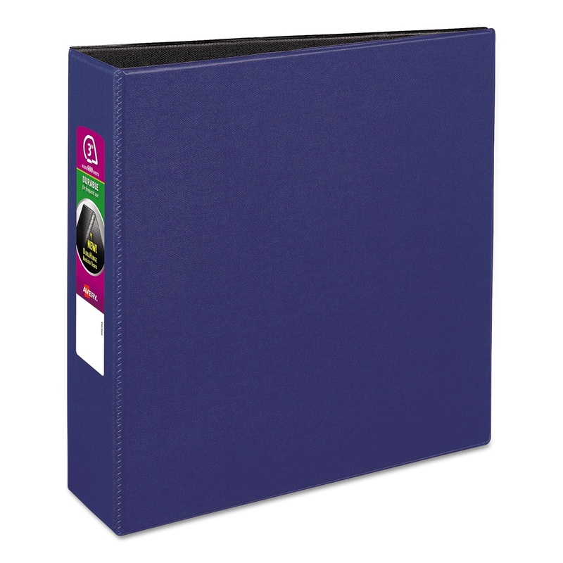 DURABLE NON-VIEW BINDER WITH DURAHINGE AND SLANT RINGS, 3 RINGS, 3″ CAPACITY, 11 X 8.5, BLUE