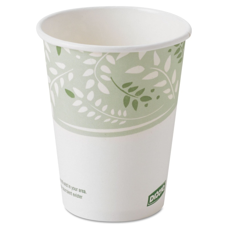 Ecosmart Hot Cups, Paper W/pla Lining, Viridian, 8oz, 1000/carton