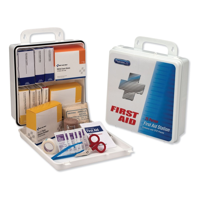 Office First Aid Kit, For Up To 75 People, 312 Pieces/kit