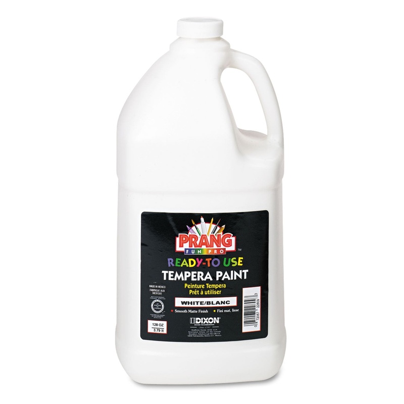 Ready-To-Use Tempera Paint, White, 1 Gal