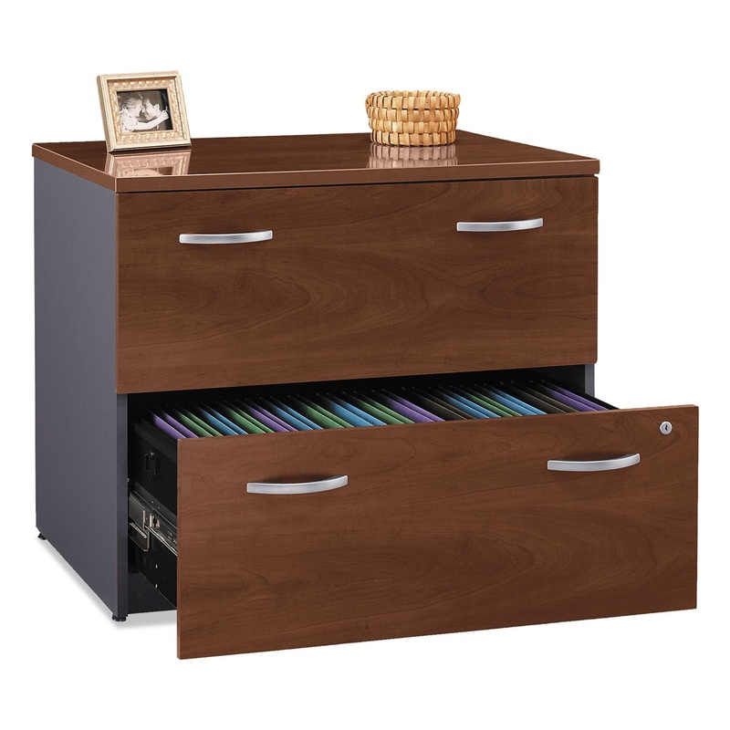SERIES C COLLECTION 2 DRAWER 36W LATERAL FILE (ASSEMBLED), 35.75W X 23.38D X 29.88H, HANSEN CHERRY