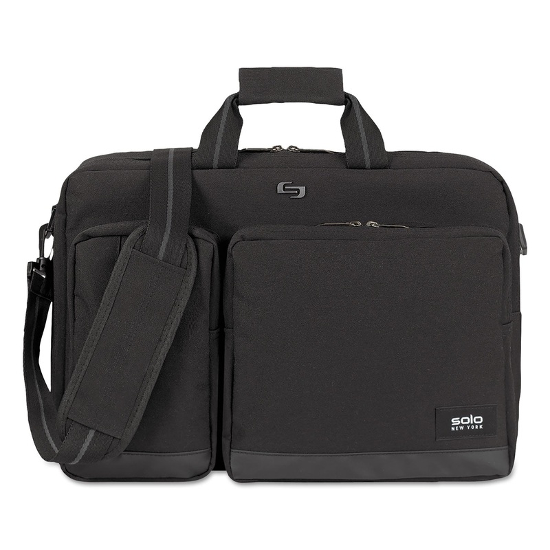 URBAN HYBRID BRIEFCASE, 5″ X 17.25″ X 17.24″, POLYESTER, BLACK