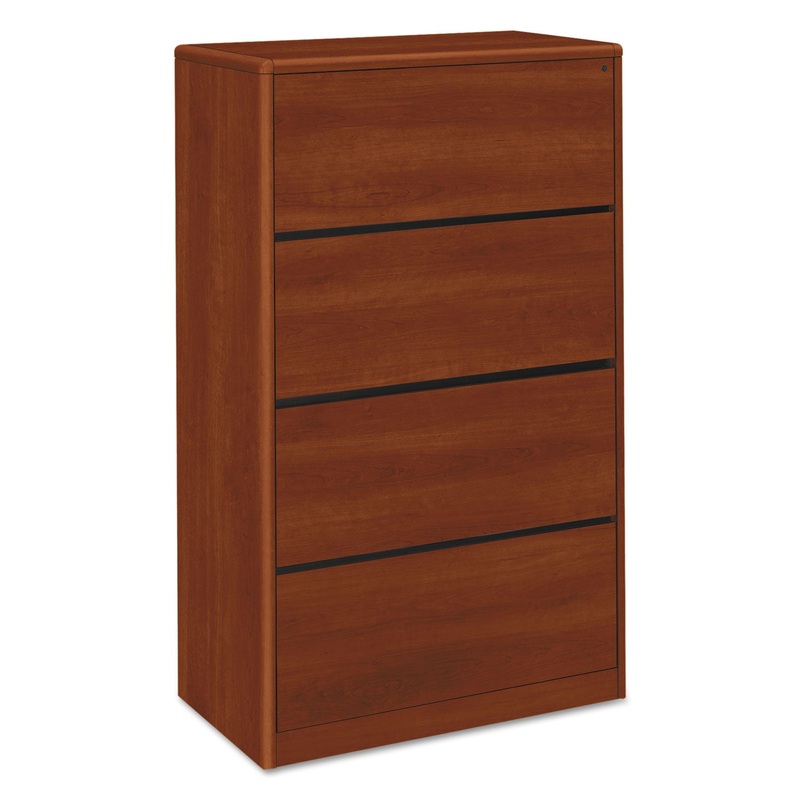10700 SERIES FOUR DRAWER LATERAL FILE, 36W X 20D X 59.13H, COGNAC